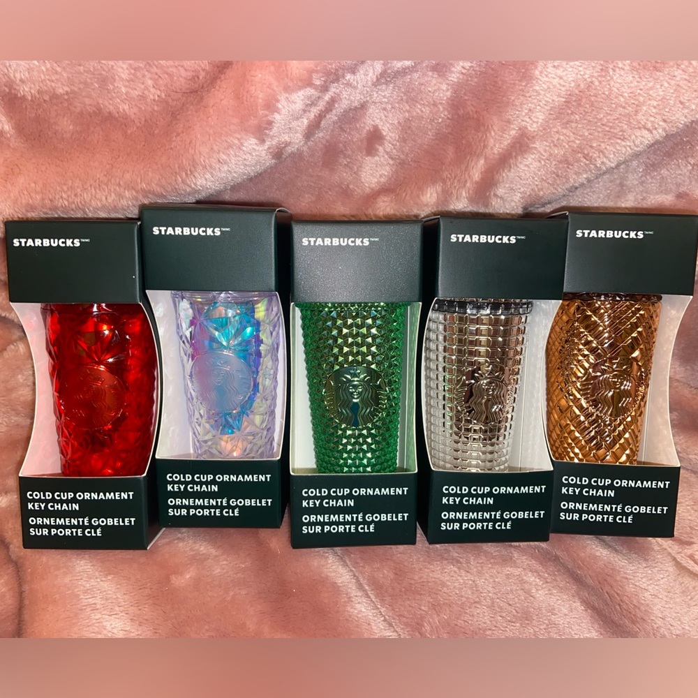 starbucks holiday keychain set